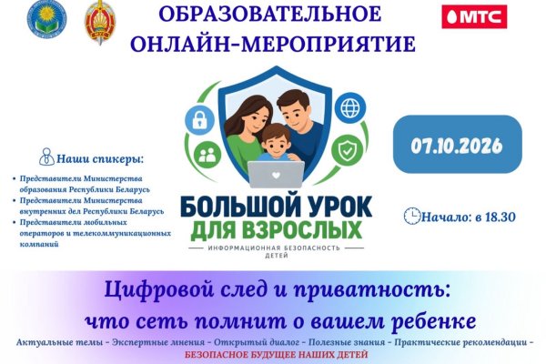 Онлайн-мероприятие по информационной безопасности несовершеннолетних «Большой урок для взрослых»